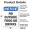 Signmission No Outside Food Or Drinks, 10 in W x Rectangle, Aluminum OS-2PACK-NS-A-1014-V-14716 - alternate 5